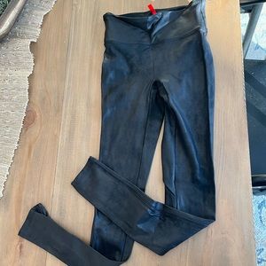 Spank foux leather leggings